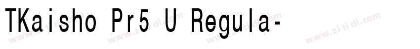 TKaisho Pr5 U Regula字体转换 TKaisho Pr5 U Regula字体转换